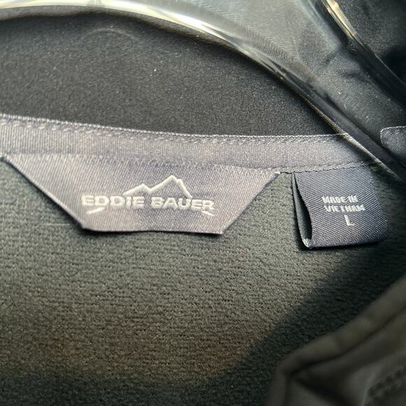 Eddie Bauer Fleece Lined Jacket - Black, Embroidered, Large - Picture 3 of 9